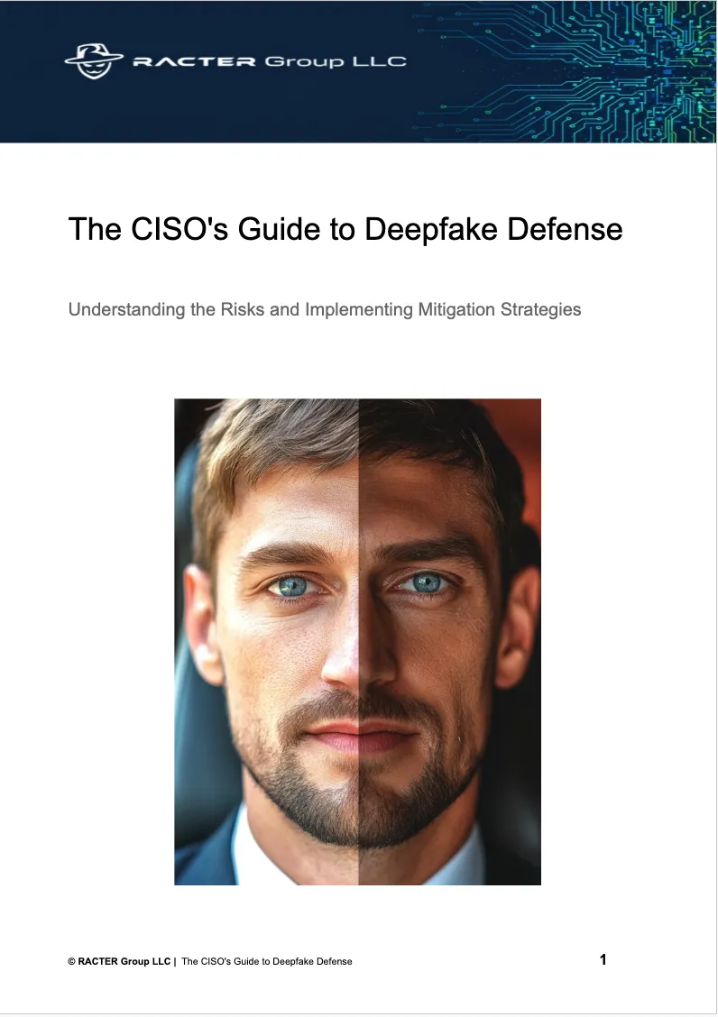 Book cover: The CISO's Guide to Deepfake Defense